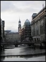One of Hamburg\'s many frozen canals