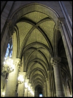 the vaulted ceiling under right Aisle facing the entrance