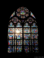 Stained glass in one of the chapels