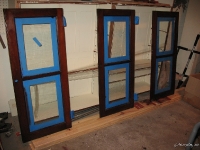 The upper doors are in their final lap for refinishing.