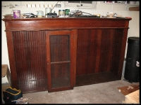 The top section of the hutch as I started removing doors.